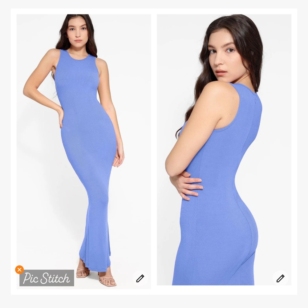 Elegant Blue Maxi Dress